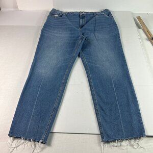 Abercrombie Fitch Jeans Womens 39x28* High Rise Ankle Straight Blue Denim Tag 35